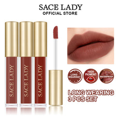 Sace Lady Waterproof Liquid Lipstick Mini Set – Matte, High Pigment, Long-Lasting Gloss
