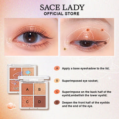 Sace Lady 3-In-1 Eyeshadow Palette & Glitter – High Pigment, Matte & Shimmer, Long-Lasting
