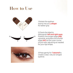 SACE LADY Dual-End Eyeliner Stamp Waterproof Long Lasting Easy Winged Eye Makeup