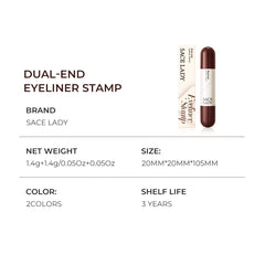 SACE LADY Dual-End Eyeliner Stamp Waterproof Long Lasting Easy Winged Eye Makeup