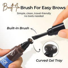 SACE LADY 24H Lock Eyebrow Gel – Waterproof Brow Gel with Built-in Brush, Natural Finish