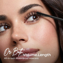 SACE LADY All-in-Lash Waterproof Mascara – Volume, Length &amp; Curl, Smudge-Proof Natural Black