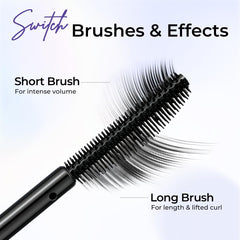 SACE LADY All-in-Lash Waterproof Mascara – Volume, Length &amp; Curl, Smudge-Proof Natural Black